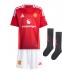 Camiseta Manchester United Alejandro Garnacho #17 Primera Equipación Replica 2024-25 para niños mangas cortas (+ Pantalones cortos)